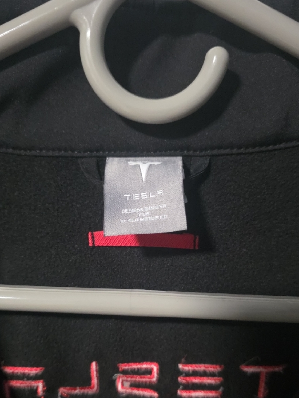 Tesla Black Lightweight Softshell Jacket with Red Logo - Picture 3 of 5